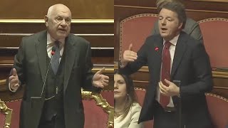 MATTEO RENZI INTERROGA IL MINISTRO NORDIO DURANTE IL QUESTION TIME IN SENATO