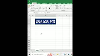 Digital clock in Excel with realtime ll Excel hacks #shorts #youtubeshorts #excel