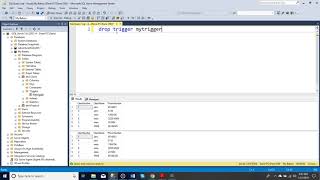 How to drop a trigger in SQL server manager