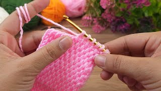 ⚡️⚡️Amazing..👌💯 Super Easy Tunusian crochet baby bandana  *for beginners*online Tutorial #tunusian