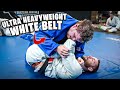 Black Belt VS White Belt (100lb+ Weight Difference) | BJJ Rolling Commentary