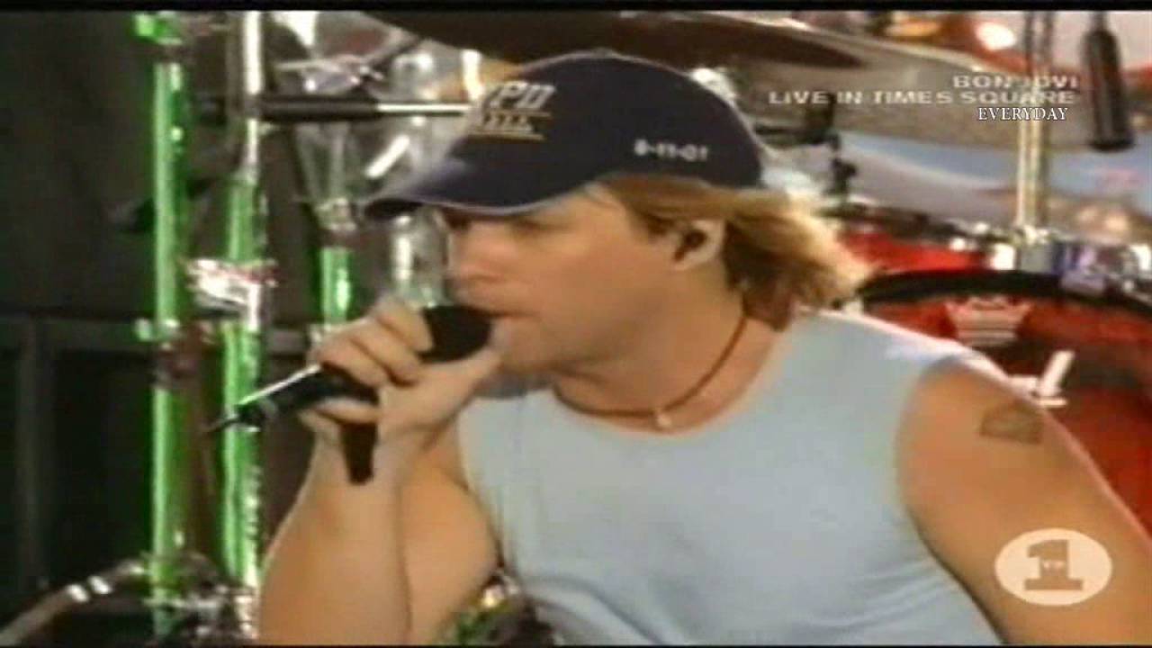 Bon Jovi - Everyday - Live In Time Square 2002 - YouTube