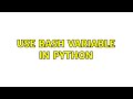 Use bash variable in python