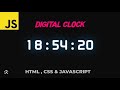 How To Create Digital Clock Using HTML CSS & JavaScript | Display Time Using JavaScript
