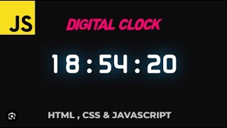 How To Create Digital Clock Using Html Css Javascript Display Time