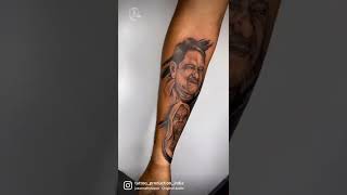 Love Towards His Parents By Having Portrait Tattoo        #shorts #potrait #tattoo