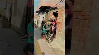 Indian Army homecoming surprise || Indian Army short video || Army status #Shorts