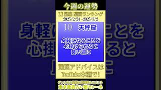 【今週の運勢】2月24日～3月2日の12星座運勢ランキング 開運アドバイスは↑の本編へ！ #shorts  #占い #今週の運勢  #星座占い