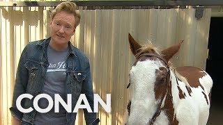 Conan Heroically Solves The "Dave The Horse" Crisis | Team Coco