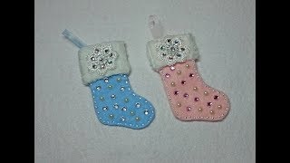 DIY~Adorable Shabby Chic Stocking Ornaments W/ Pattern!