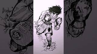 Speed drawing Stickman Ippo Makunouchi 🥊🥊 #drawing #anime #ippomakunouchi #hajimenoippo #shorts