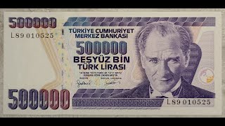 TURKEI - TURKEY - 500.000 - LIRA - 1997 - ATATURK - BANKNOTES - COLLECTING - PAPER - MONEY - NOTE