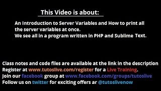 PHP Server Variables Part I