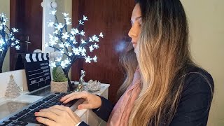 ASMR SECRETÁRIA FAZENDO SEU CADASTRO - Escritório - Sons de teclado