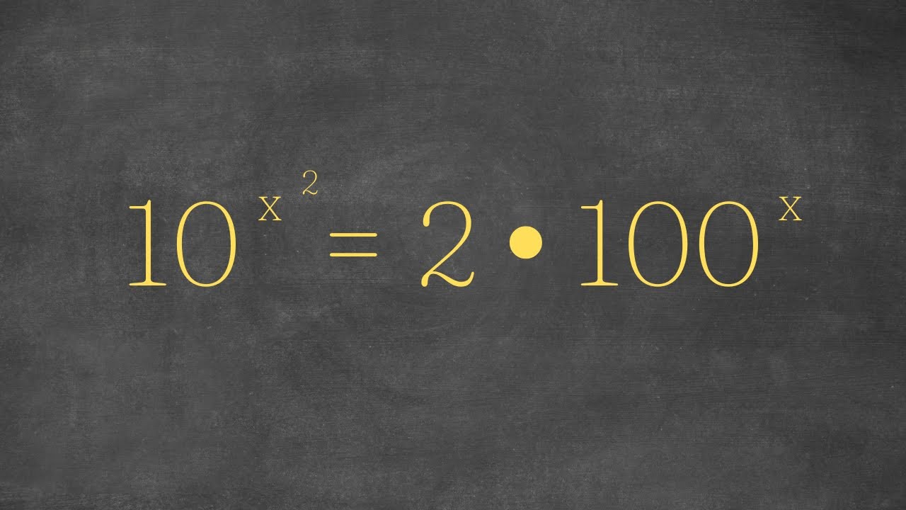 A Nice Exponential Equation Youtube