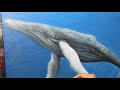 humpback whale speed painting in oil