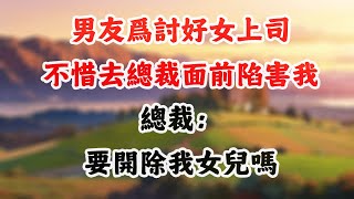 男友为讨好女上司，不惜去总裁面前陷害我，总裁：要开除我女儿吗。#感悟人生 #人生智慧 #為人處世