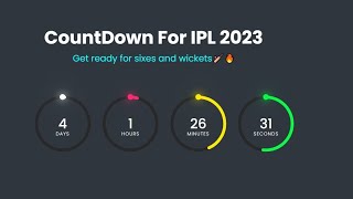 Circle Countdown Time Animation Using Html Css and Javascript |
