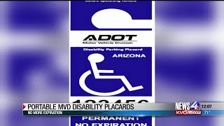 No more expiration dates for portable MVD disability placards