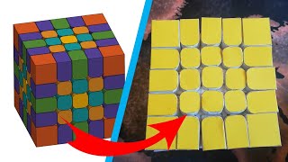 World's BIGGEST Rubik's Cube out of PAPER | paper 5x5x5