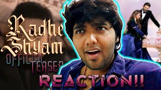 Radhe Shyam Official Teaser | REACTION!! | Prabhas | Pooja Hegde | Radha K Kumar