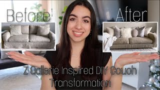 Couch Makover DIY Transformation | Home Decor Z Gallerie Inspired | Modern Glam | 2021