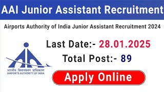 AAI junior assistant fire service recruitment 2025 #jobapplication #aai #jobs #fireservice #vacancy