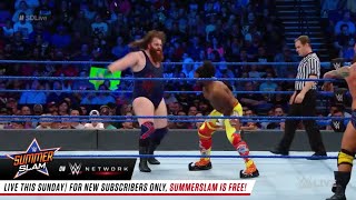 The new day vs Sanity 6man  Tag Teem macth smackdown live