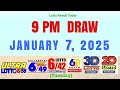 lotto result today 9pm january 7 2025 pcso