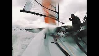 RS400 windy gybe technique