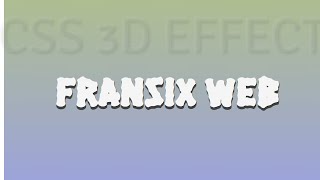 CSS 3D Text Effect | Pure CSS Tutorial