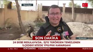 İşte PKK/YPG'li teröristlerin Resulayn'daki karargahı