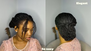 Easy and Elegant Natural Hairstyle . | 4c Hairstyle friendly