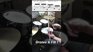 いますぐ使えるフィルイン -567個め- (発展形フィル)  #shorts #drummer #drums #ドラムフィルイン #ドラムテクニック