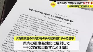 次期衆院選にらみ市民団体が鹿児島県内野党との共同候補擁立目指す (23/06/16 20:44)