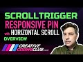 ScrollTrigger: Responsive Pin with Horizontal Scroll (GSAP)