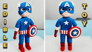 Very Easy Captain America Fondant Cake Topper Tutorial