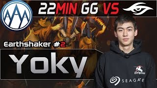 Dota 2 | Empire Yoky - Earthshaker | 22 MIN GG vs Secret | Tournament Gameplay @TheSummit4