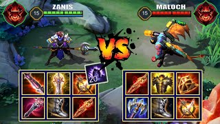 ZANIS FULL DAME vs MALOCH | FULL BUILD FIGHT | Arena of Valor /AOV/ROV