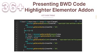 Presenting Code Highlighter Elementor addon