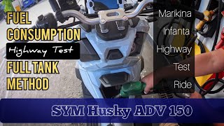 SYM HUSKY ADV 150 : Fuel Consumption Highway Test