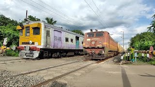 Furious Trains Crossing : Dangerous Speedy Inetrcity Express Meeting ONOL Emu Local At ENG-Railgate