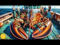 Cutting giant lobster, How to prepare giant Japanese rainbow lobster - Fresh Food Company