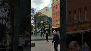 Monument to the poet and performer Bulat Okudzhava! The yard in Moscow, on Arbat, where he lived