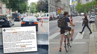 Wut-Video: Autofahrer platzt wegen Pop-up-Radweg der Kragen