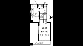 京急空港線糀谷駅近、京急蒲田駅も徒歩圏内！1K洋室8.7帖バストイレ別30.36㎡　東京都大田区南蒲田3丁目　1996年10月築　RC鉄筋コンクリート造地上4階建て3階部分　オートロック宅配BOX付