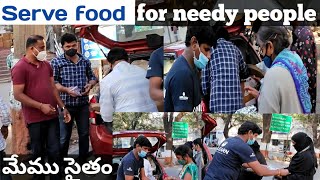 we are provided food to needy people near NIMS hospital my frnds help me for this distribution thanq