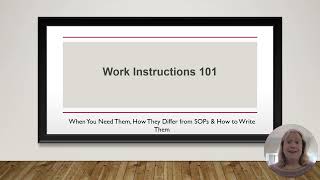 Work Instructions 101
