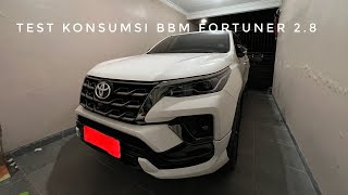 TEST KONSUMSI BBM FORTUNER 2 8 GR SPORT 2022 EURO 4| HASIL TEST BBM DILUAR EKSPETASI| POV-71