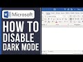 How to Disable Dark Mode in Microsoft Word (2024)